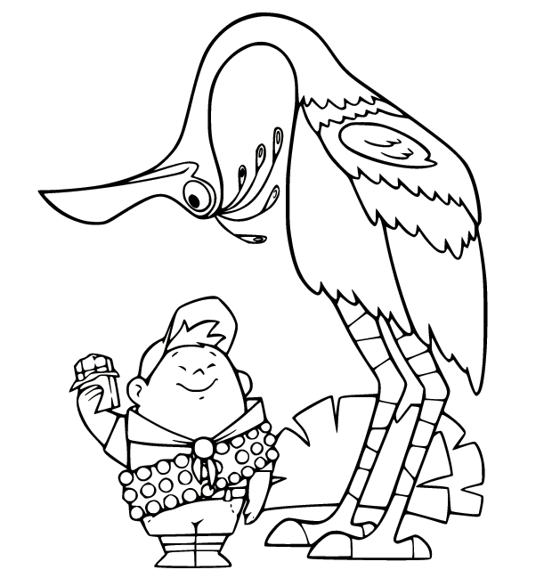 Kevin and Russell from Up Coloring Pages