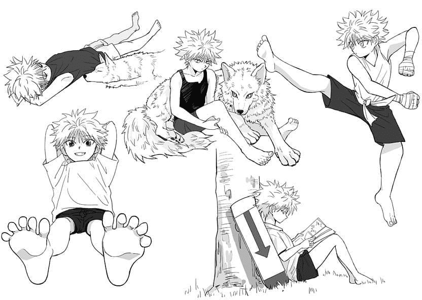 Killua’s Trainning Coloring Pages