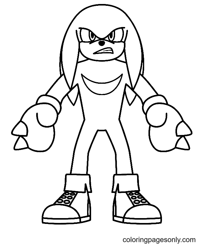 Coloring page - Knuckles