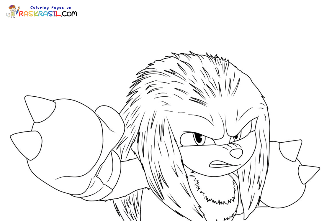 Desenhos para colorir do filme Sonic Knuckles do Sonic 2 - Desenhos para  colorir para impressão grátis