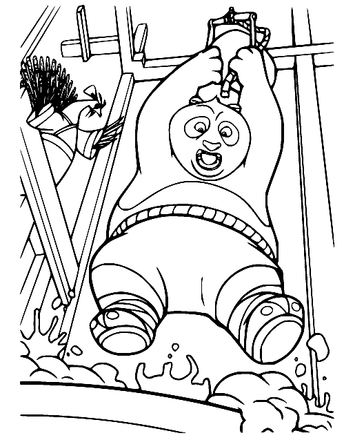 Kung Fu Panda 2 Po with Shen Coloring Pages
