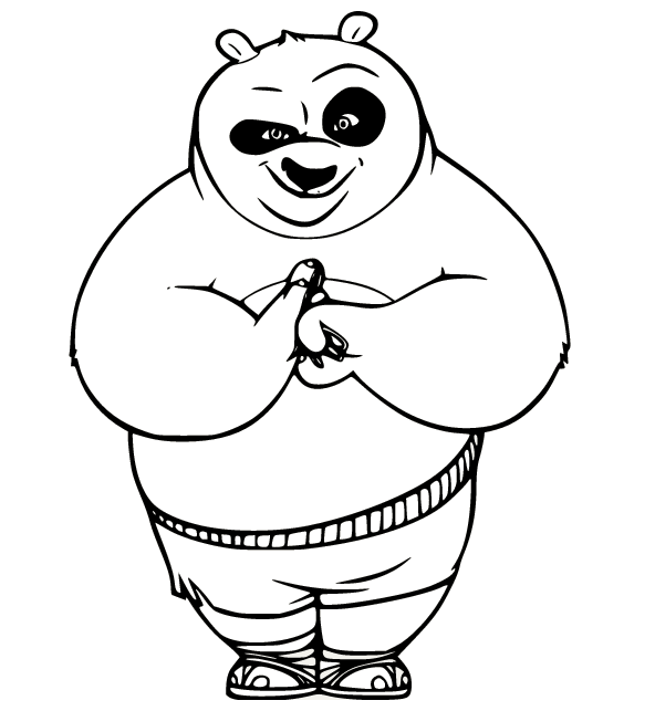 Кунг-фу Панда Приветствие ладонью лукового кулака из Кунг-фу Панда