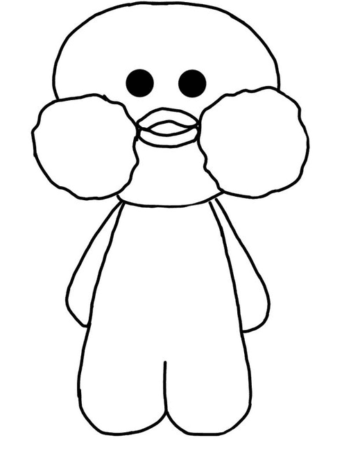 Lalafanfan Duck for Kids Coloring Pages