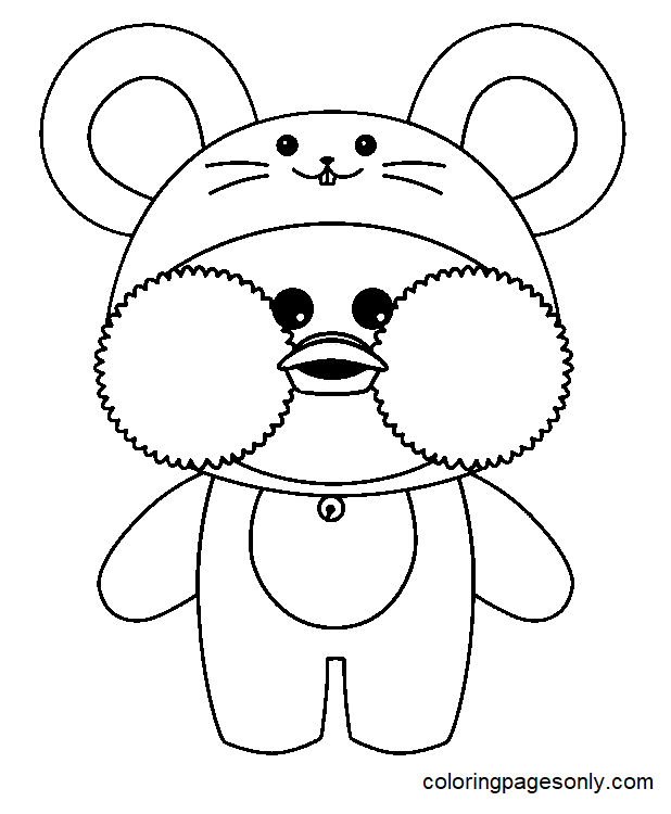Lalafanfan Mouse Coloring Pages