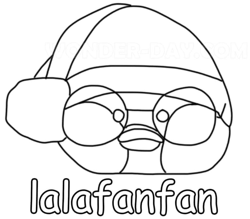 Lalafanfan Santa Claus Coloring Page
