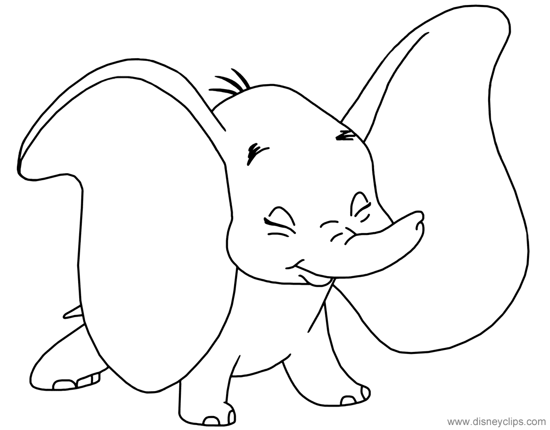Lovely Dumbo Coloring Page