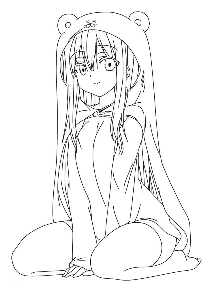 Lovely Umaru Doma Coloring Page