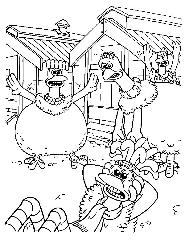 Mac, Babs, Bunty and Ginger Coloring Page