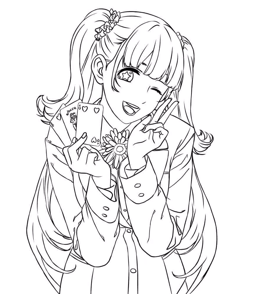 Mary Kakegurui Coloring Pages