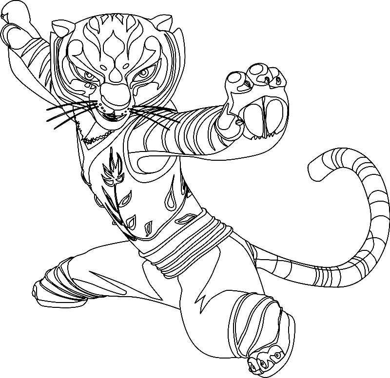 Master Tigress Coloring Pages