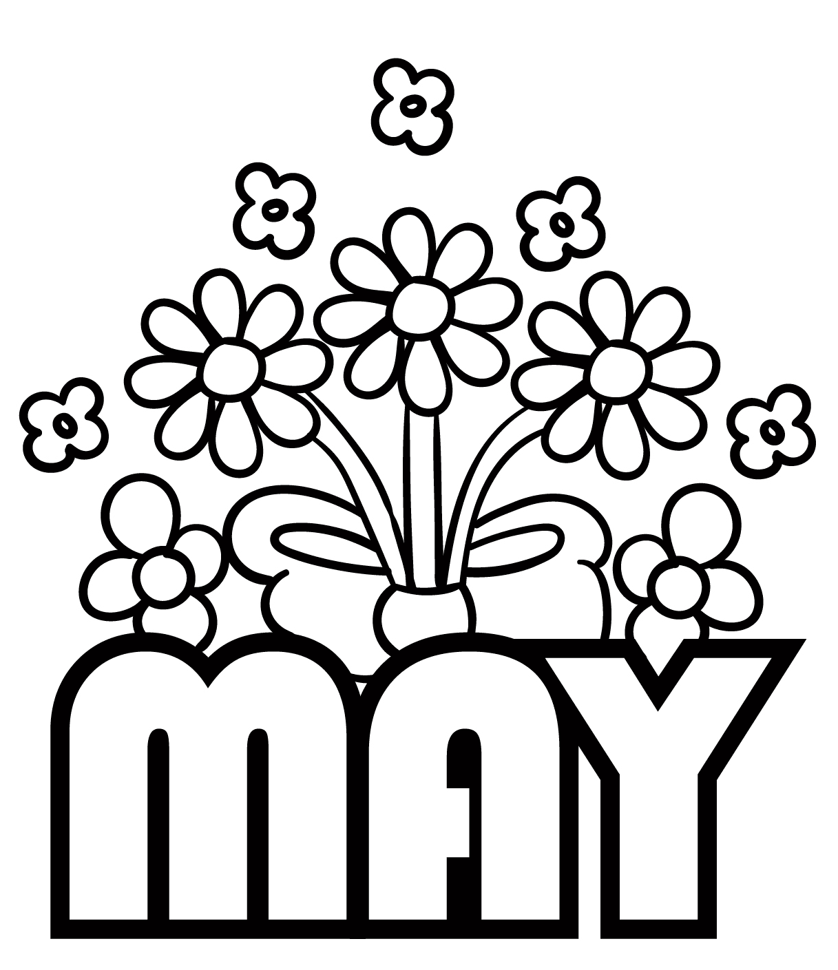 May for Children Coloring Page