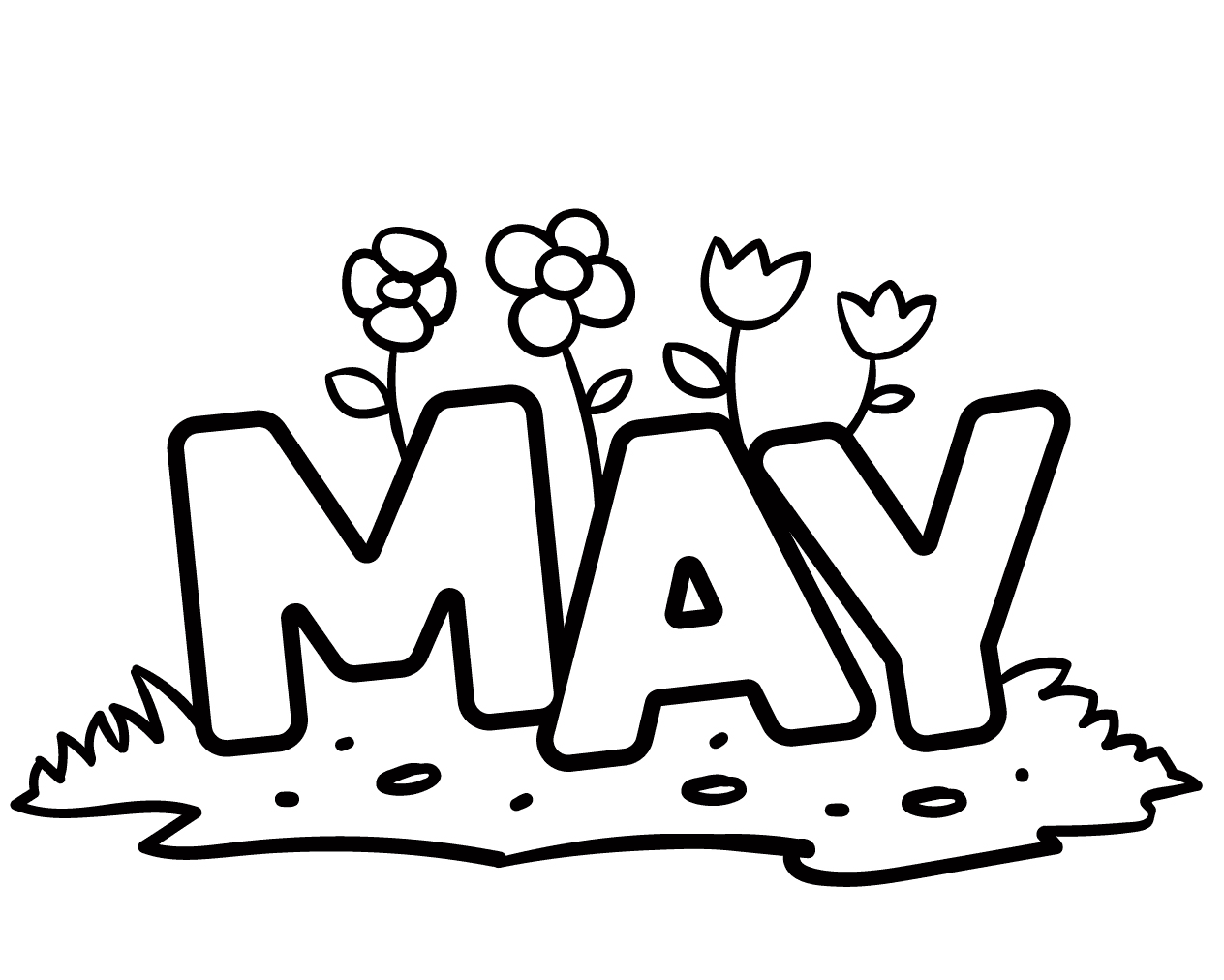 May for Kids Coloring Pages