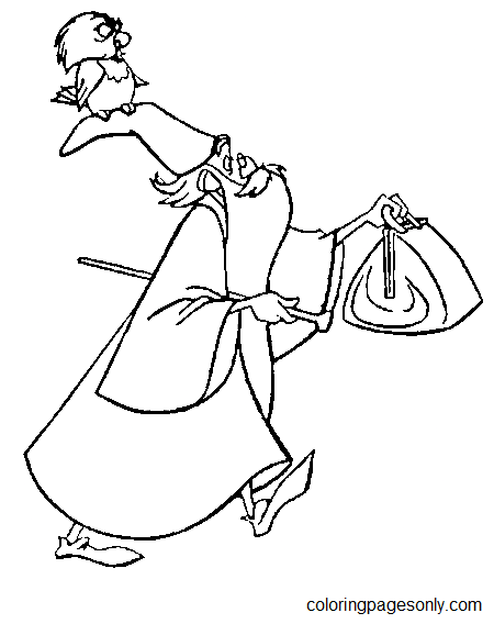 Merlin with Archimedes Coloring Pages