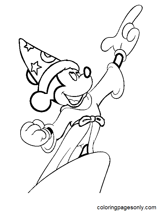 Mickey Fantasia Coloring Pages
