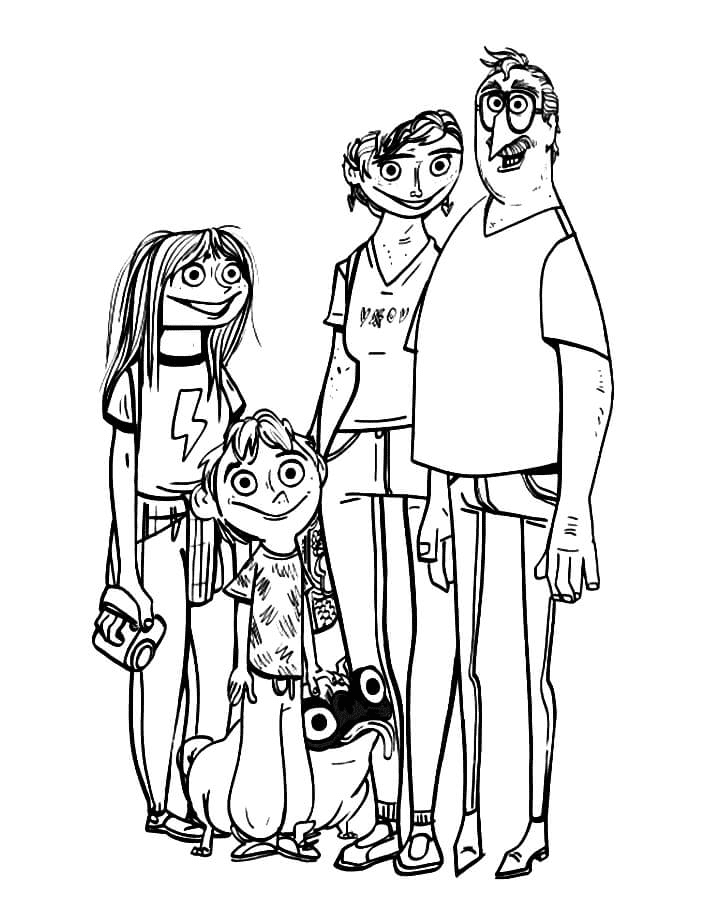Mitchell Family Coloring Page