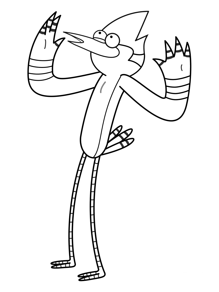 Mordecai From Regular Show Coloring Page