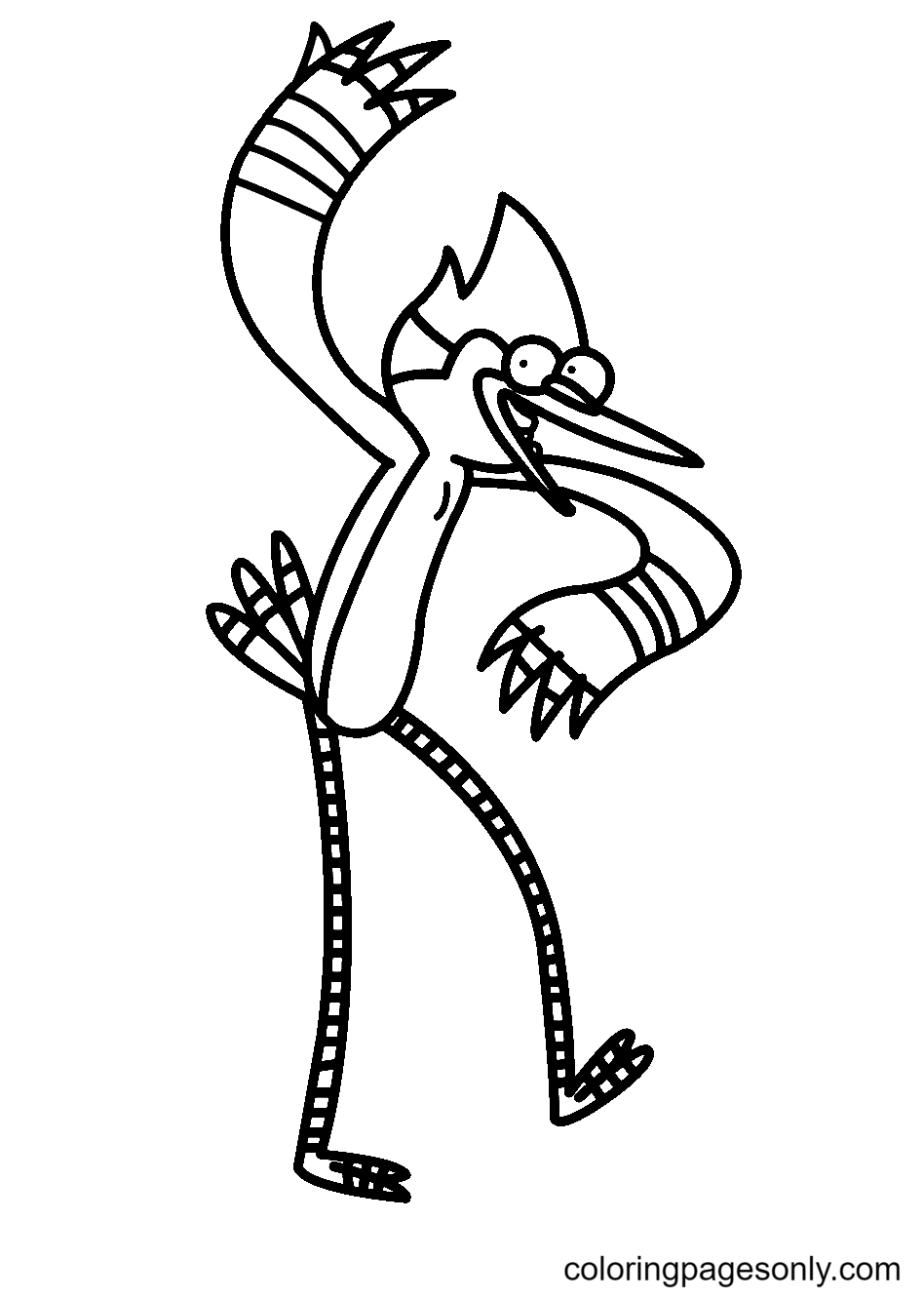 Mordecai Regular Show Coloring Pages