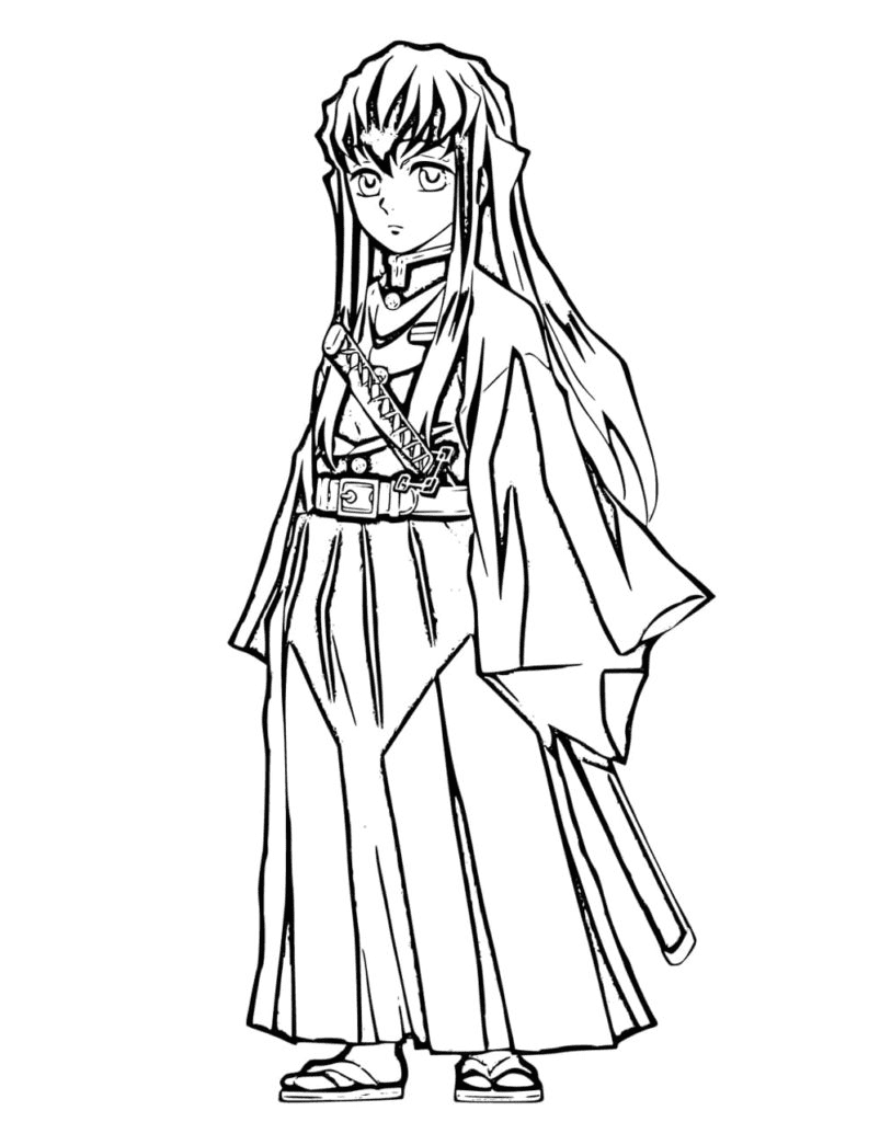 Tokito Muichiro De Demon Slayer Coloring Pages Coloriages Muichiro 
