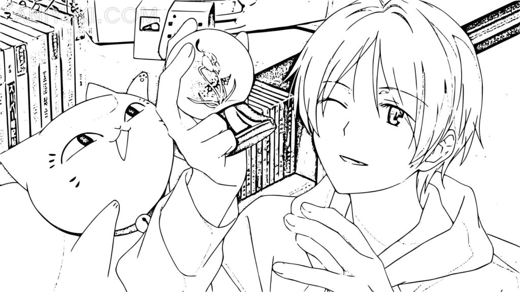 Natsume with Madara Coloring Page