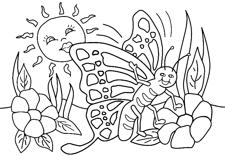 Nature in May Coloring Page