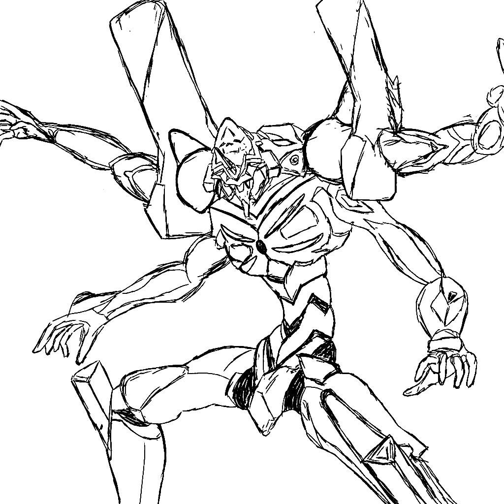 Neon Genesis Evangelion -Robot Coloring Pages