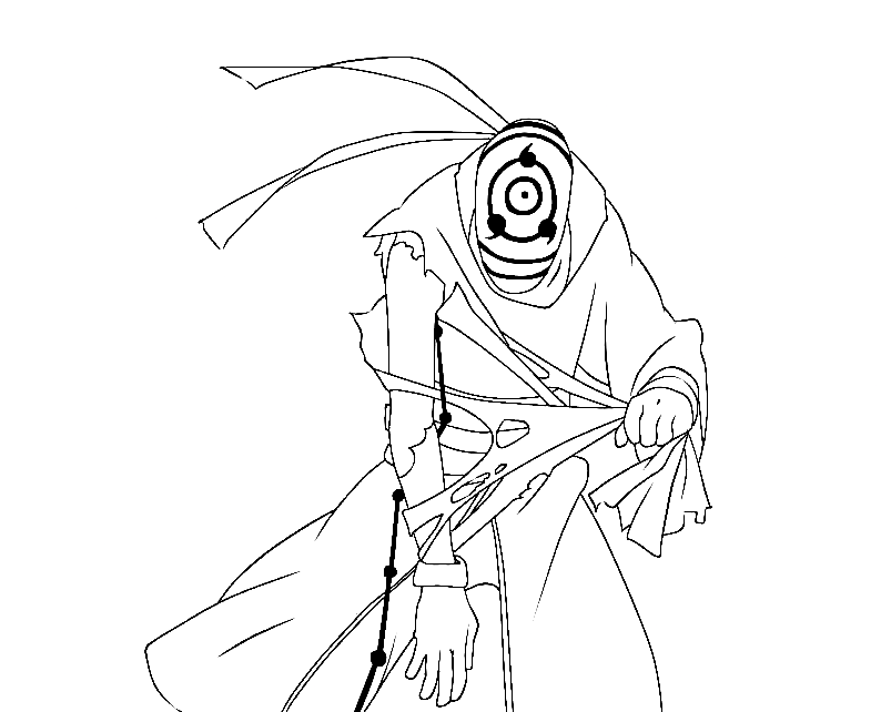 Obito Uchiha (White Mask) Coloring Pages