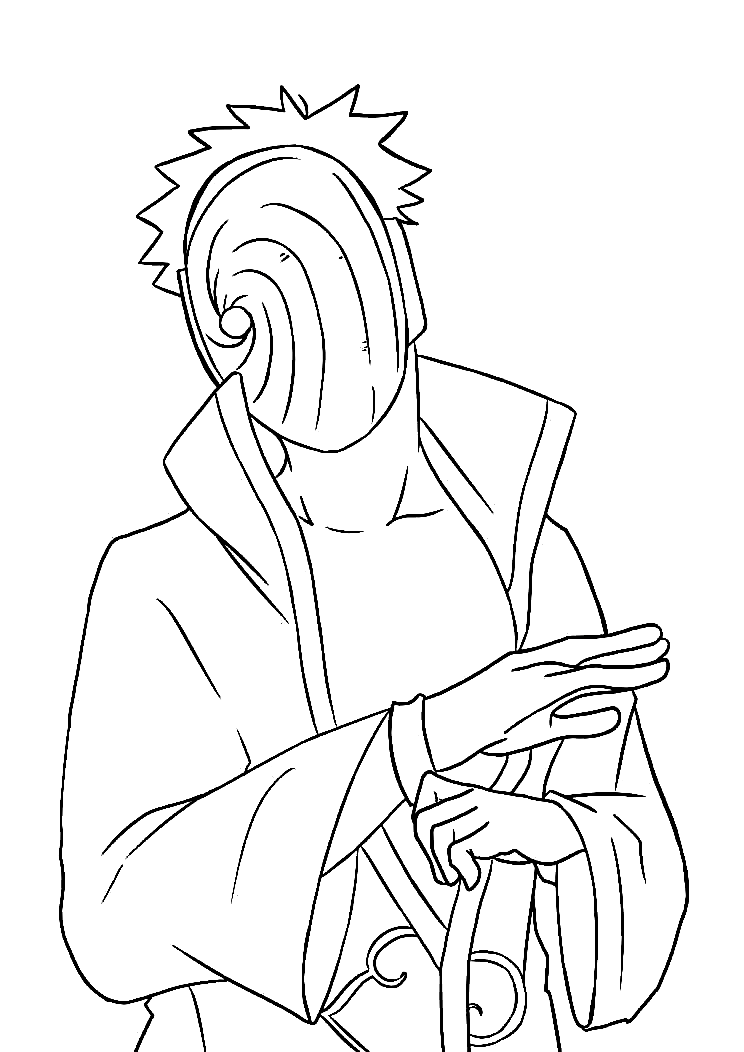 Obito in Akatsuki Coloring Pages