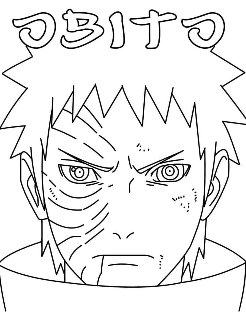 Obito is Angry Coloring Page