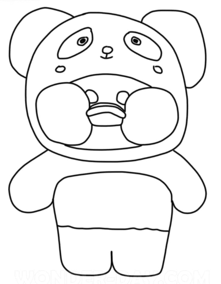 Panda Lalafanfan Coloring Page