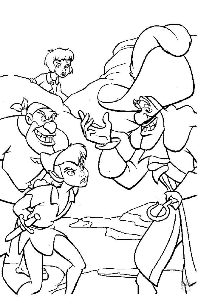 Peter Pan Tied Up Coloring Page