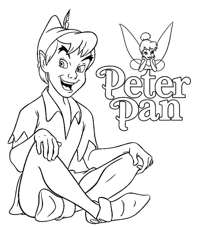 Pagina da colorare di Peter Pan