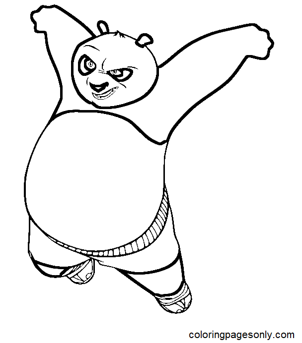 Po Kung Fu Panda Coloring Page