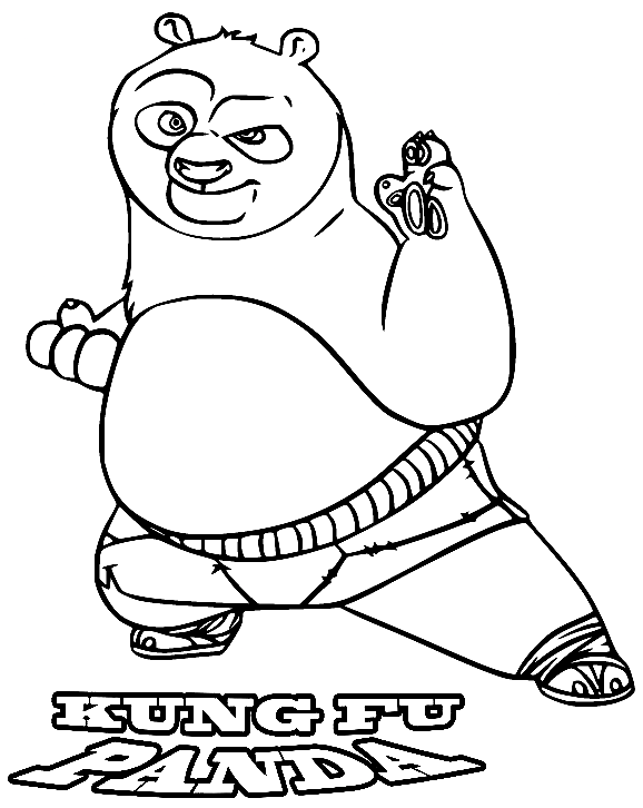 Po van Kung Fu Panda Kleurplaat