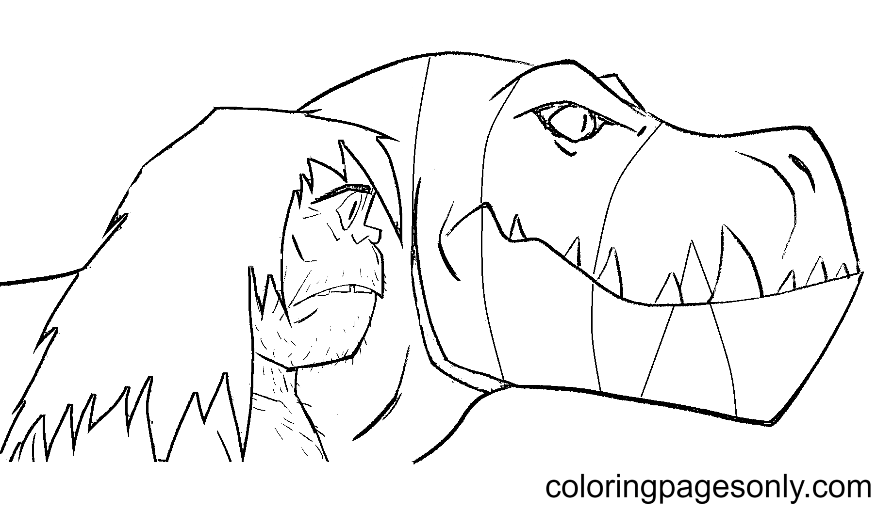 Primal – Spear with Fang Coloring Page