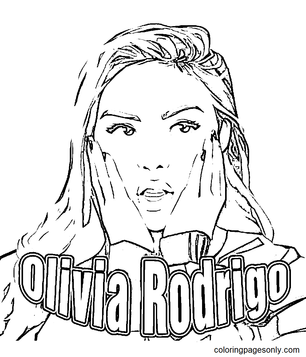 Stampa la pagina da colorare di Olivia Rodrigo
