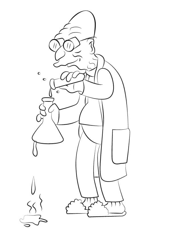 Professor Farnsworth from Futurama Coloring Page