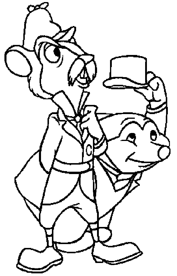 Rat and Mole Coloring Page
