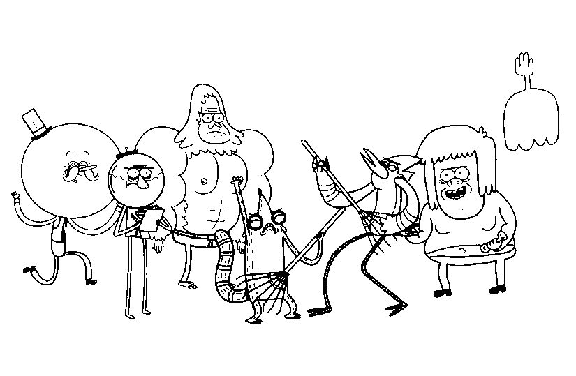 Regular Show Free Coloring Page