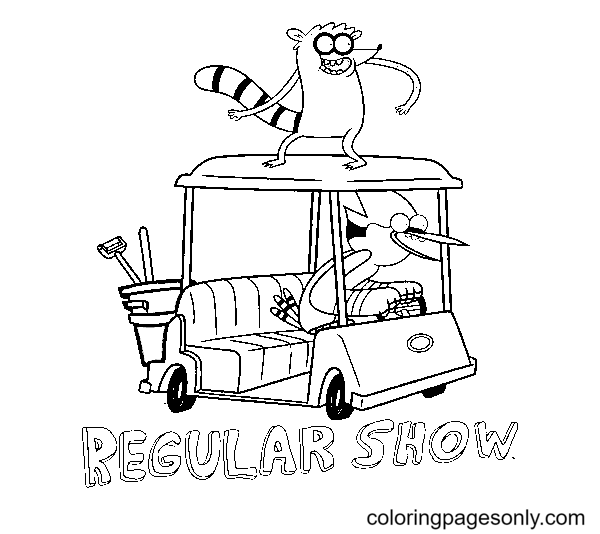 Regelmäßige Show Mordecai und Rigby aus der regulären Show