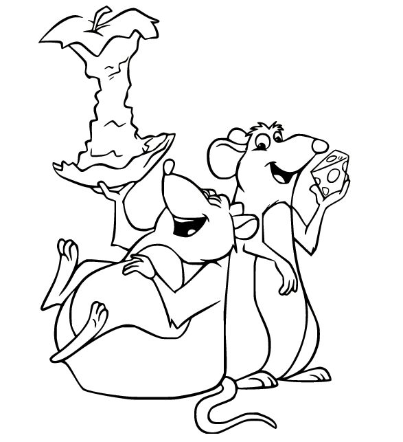 Remy and Emile from Ratatouille Coloring Page