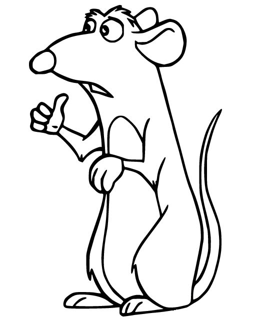 Remy from Ratatouille Coloring Page