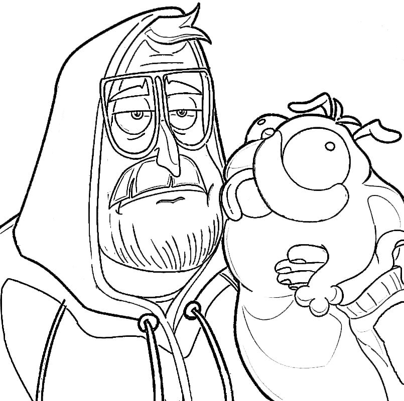 Rick and Monchi Coloring Page