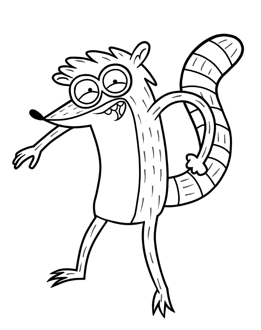 Rigby In Regular Show Coloring Pages