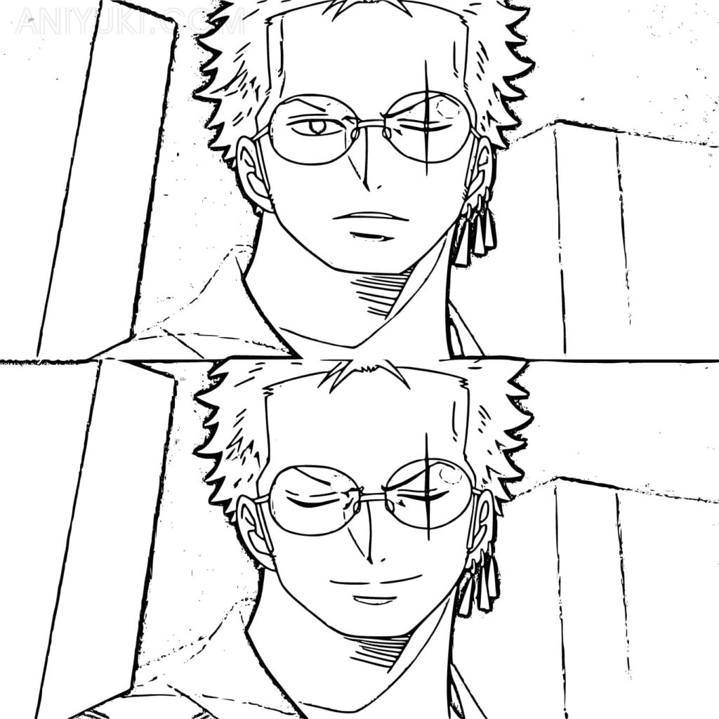 Roronoa Zoro in sunglasses Coloring Pages