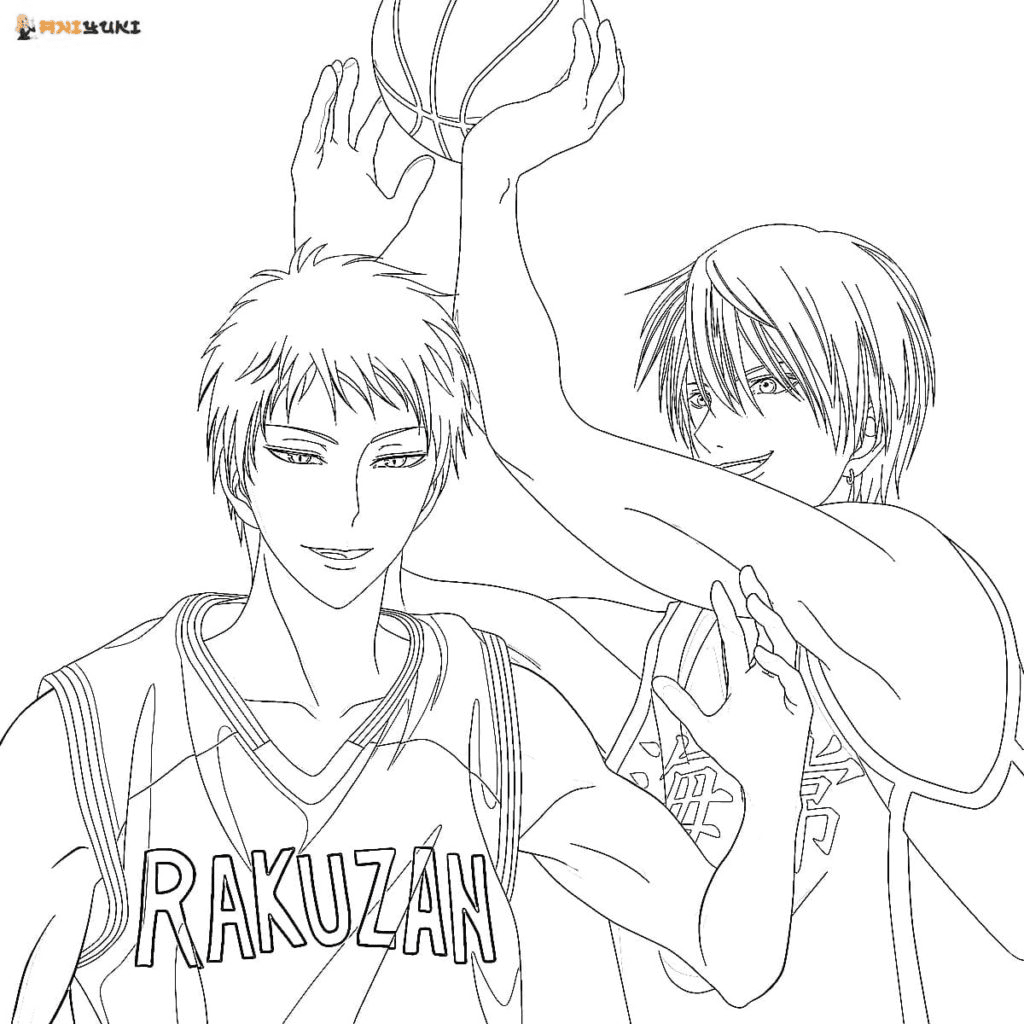 Seijuro Akashi and Kise Ryouta Coloring Pages