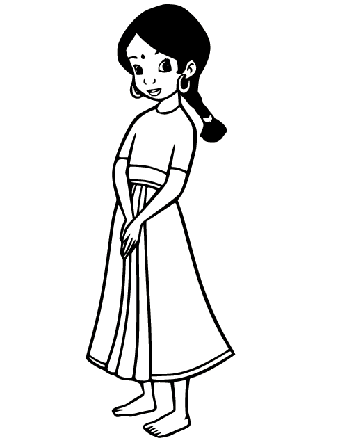 Shanti from The Jungle Book Coloring Page