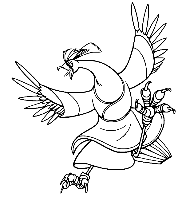 Shen from Kung Fu Panda 2 Coloring Pages