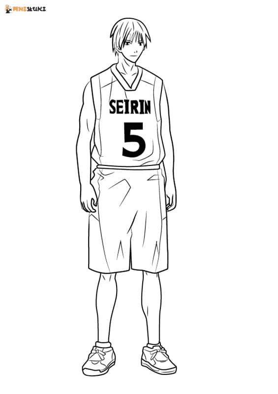 Shun Izuki from Kuroko no Basket Coloring Page
