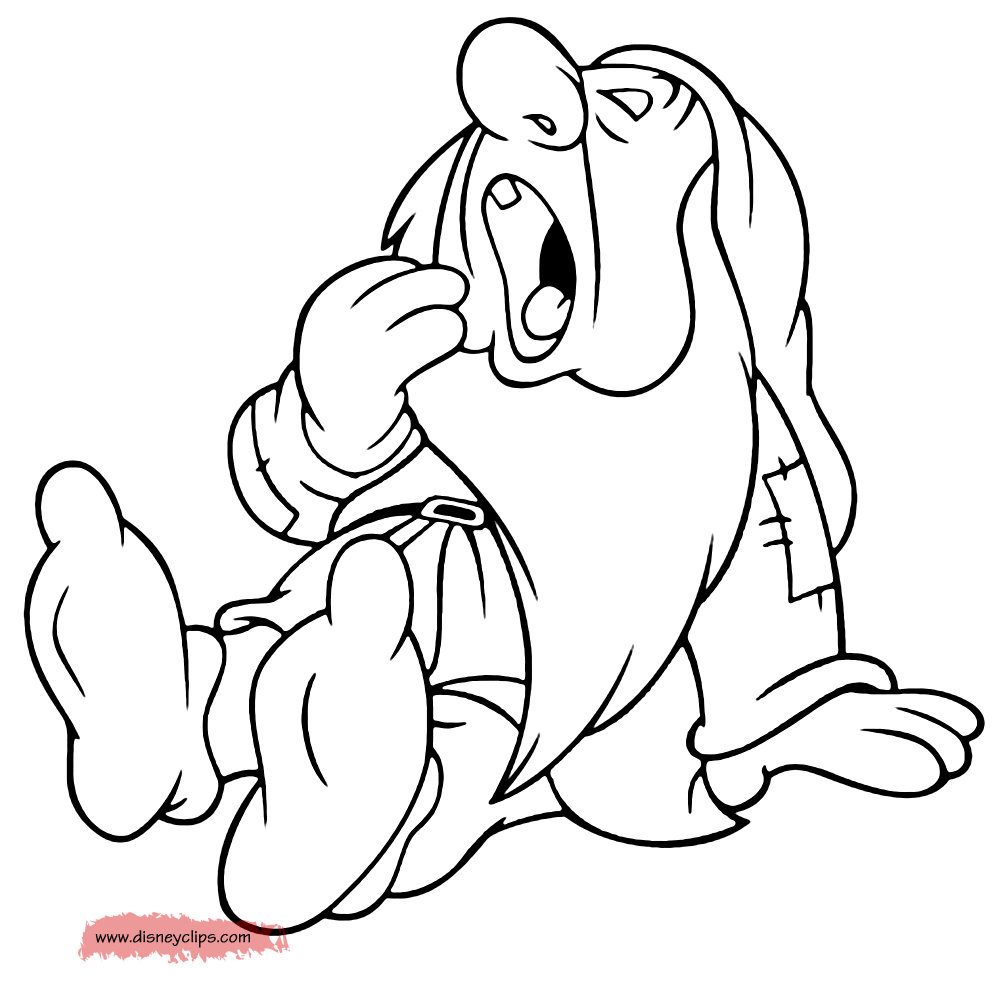 Sleepy yawning Coloring Pages