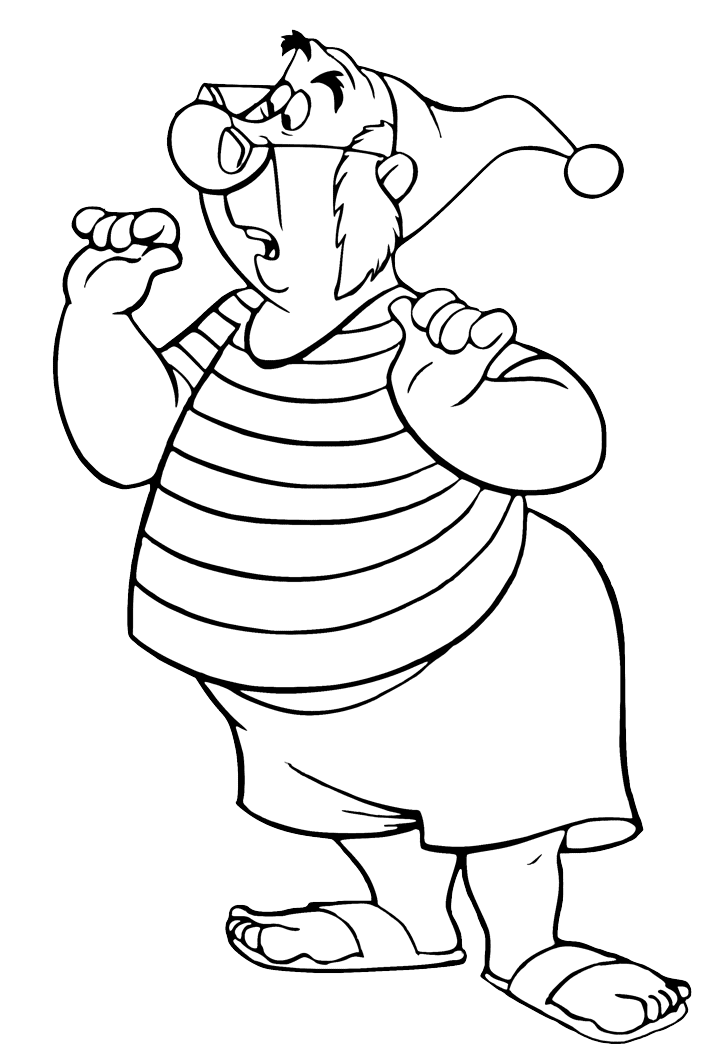 Smee from Peter Pan Coloring Page